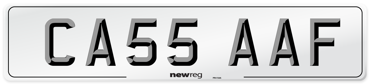 CA55 AAF Number Plate from New Reg